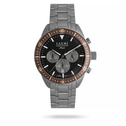 ساعت مچی مردانه لاکسمی بند استیل دودی کد Laxmi 8198/1