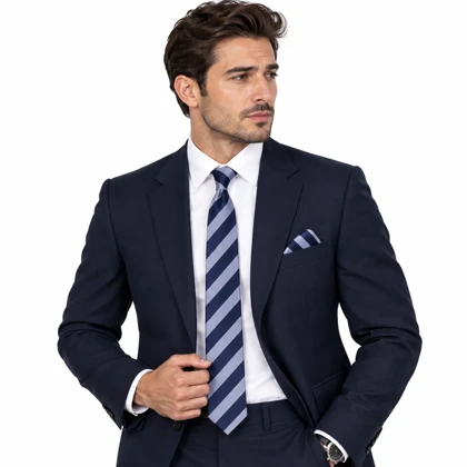 ست کراوات و دستمال جیب راه راه 98133