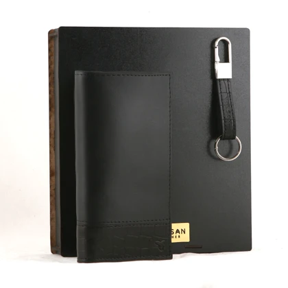 ست هدیه مردانه چرم یلسان مدل پارلا کد KIYA-PRM-072