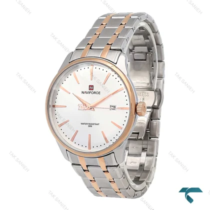 ساعت مردانه نیوی فورس NF9230 دورنگ رزگلد NaviForce-7051-G