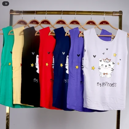 تاپ زنانه ویسکوز طرح گربه