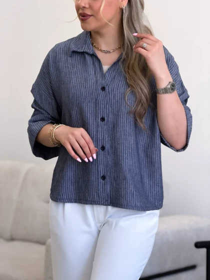 شومیز آنا دارک بلو 1403018