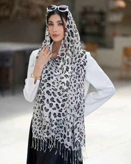 شال لینن طرحدار HQuality 20631