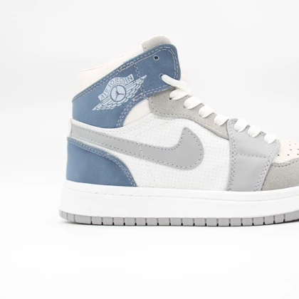 کتانی جردن 1 طوسی آبی کد 6696