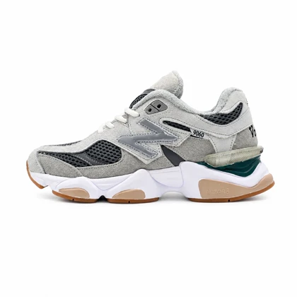 کفش و کتانی زنانه و دخترانه چرم طبیعی مدل نیوبالانس 9060 NEW BALANCE رنگ طوسی کد 8942