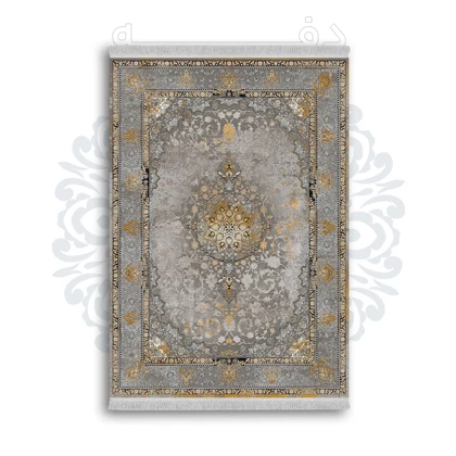 *جدید* فرشینه از جنس پارچه شانل مخمل ترک طرح فانتزی برند دفه کد 910