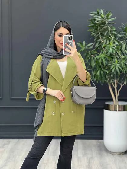 مانتو چهار دکمه آستین سگک