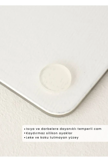 تخته برش شیشه‌ای Bella Maison مدل Botanique - سفید