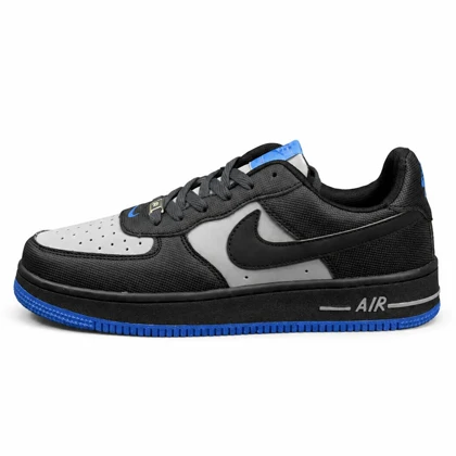 کتانی خارجی مردانه مدل جردن وان مشکی طوسی آبی NIKE(های کپی )