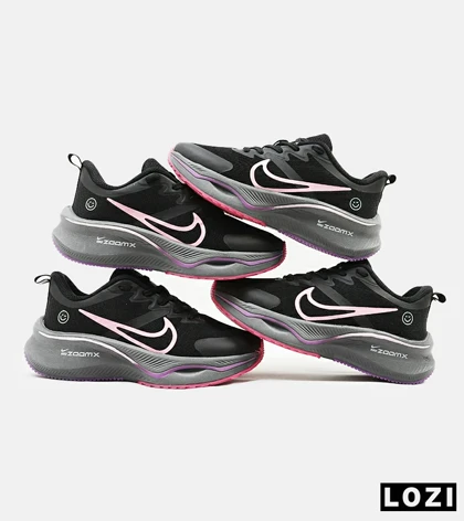 کفش کتانی زنانه مشکی صورتی NIKE zoom x smiley