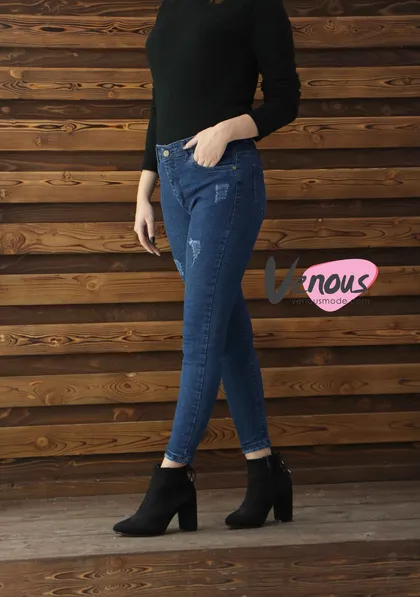 شلوار جین آبی تیره