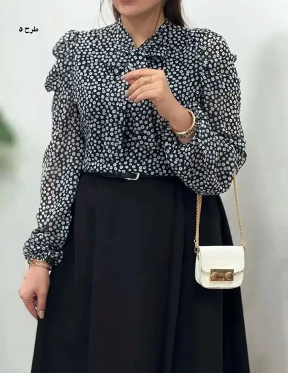 شومیز حریر مجلسی مهلا 5397