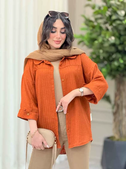 شومیز سر آستین دو دکمه
