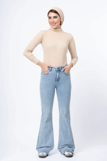 شلوار دمپا بوت کات جین دخترانه