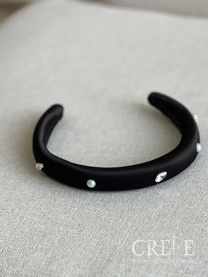 تل ساتن با نگین و مروارید