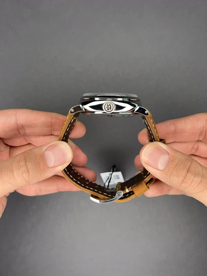 ساعت مچی پنرای رادیومیر بند چرمی صفحه سبز ثانیه بغل Panerai Radiomir