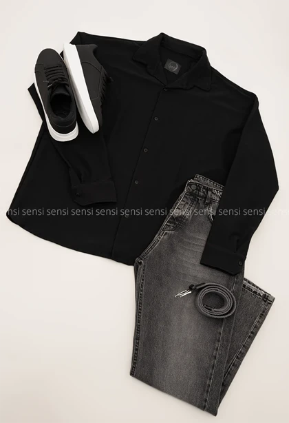 پیراهن مردانه جلو دکمه کج راه کد20000059