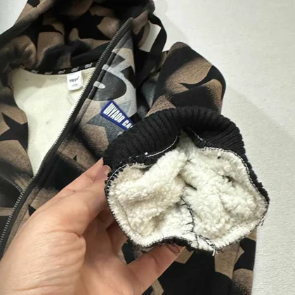 سویشرت بچه گانه داخل خز دار طرح ستاره