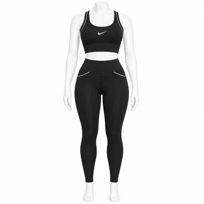 ست نیم‌تنه و لگ ورزشی زنانه مغزی‌دار MB FITNESS کد 66888