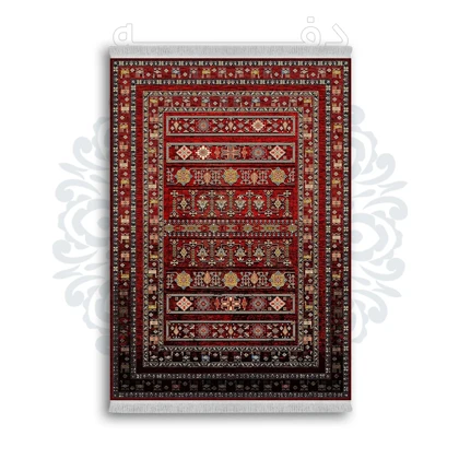 *جدید* فرشینه از جنس پارچه شانل مخمل ترک طرح فانتزی برند دفه کد 826