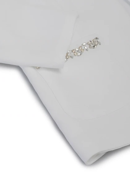 کت کرپ سفید - 2138