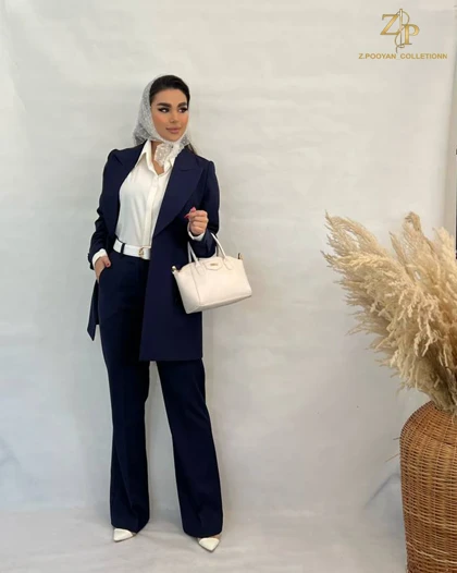 کت و شلوار زنانه مجلسی کرپ ایوا