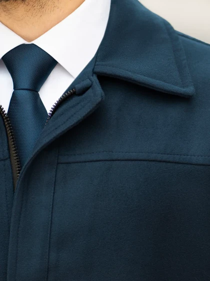 کاپشن فوتر سرمه ای کارلوتی کد j203