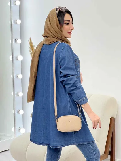 مانتو جین بغل سه دکمه کایلا