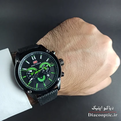ساعت مچی مردانه اورجینال موتور ژاپنی برند مینی فوکوس سه موتور مدل Mf0288G.04 بند چرم