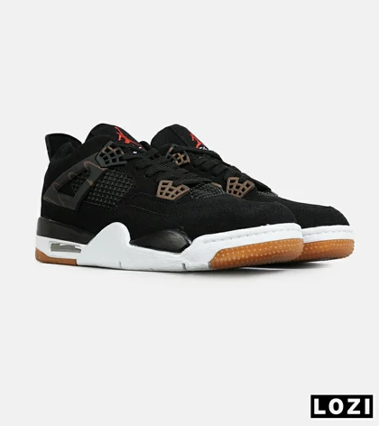 کفش کتانی ساق‌دار مردانه و زنانه مشکی NIKE jordan 4 مدل 7716
