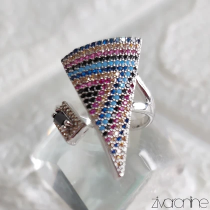 انگشتر زنانه مدل مثلثی 30015