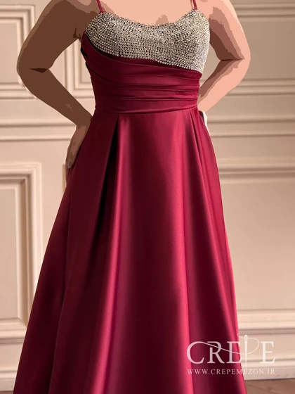 ماکسی بالاتنه سنگدوزی پلیسه