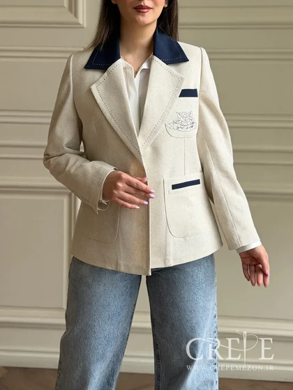 مانتو کتی پشت گلدوزی طرح فرشته