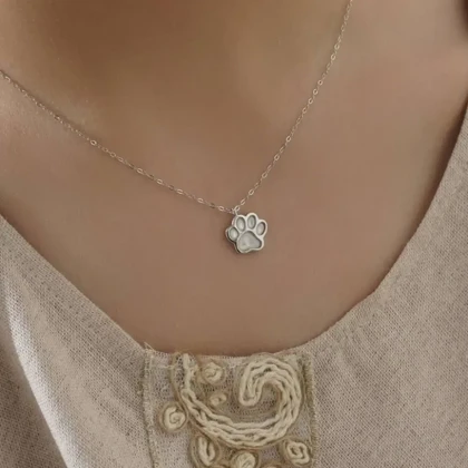 گردنبند نقره زنانه طرح پنجه گربه