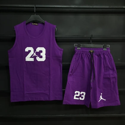 ست تاپ و شلوارک نخی جوردن با 7 رنگ