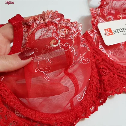 ست شورت و سوتین زنانه کارنا رز مدل فنردار قرمز کد 5035-5005-4