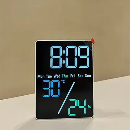 ساعت دیجیتال LED رومیزی مدل 5508 با نمایش دما و رطوبت