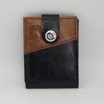کیف جیبی دکمه دار چرم صنعتی (فوم) دور دوخت