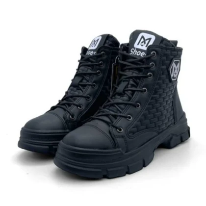 کفش نیم بوت زنانه اجری چرمی مدل sneaker - 0111_L