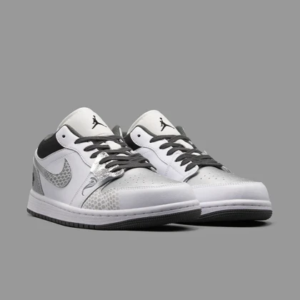نایکی جردن 1 اسنیک سفید ساق کوتاه Nike Air Jordan 1 Low OG Snake White