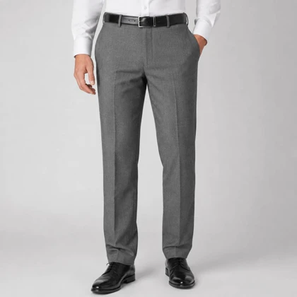 شلوار پارچه ای مردانه طوسی فاستونی سایز 44 تا 52 شلوار فاستونی مردانه پارچه ای دورنیکا شلوار مردانه فاستونی رسمی و اداری - پارچه مناسب همه فصل