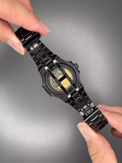 ساعت مچی پتک فیلیپ تمام مشکی موتور اتوماتیک Patek Philippe Nautilus