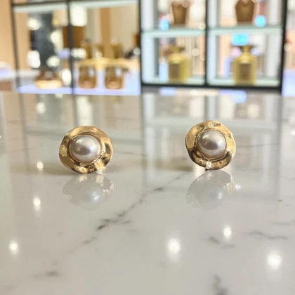 گوشواره مرواریدی طلایی