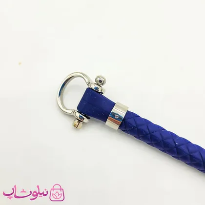 دستبند امگا رابر سرمه ای مردانه کیفیت مستر