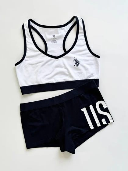 ست نیم‌تنه بدون کاپ و شورت نیم پا پولو U.S Polo Assn