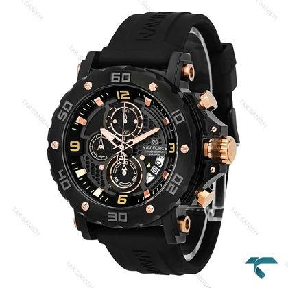 نیوی فورس مردانه NF7123 سه موتوره بند رابر NaviForce-7735-G