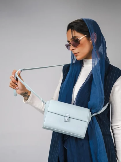کیف دوشی زنانه چرم مصنوعی بدون دسته دیوید جونز DAVIDJONES