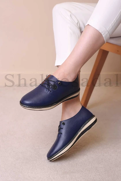 کفش چرم طبیعی زنانه کد 7134