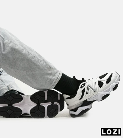 کفش کتانی مردانه و زنانه سفید مشکی NEW BALANCE 9060