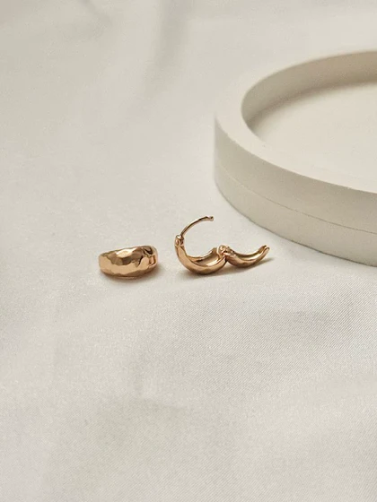 گوشوارع حلقه‌ای طرح طلا